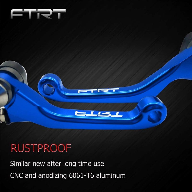 FTRT Pivot Dirt Bike Brake Clutch Levers for YZ125/YZ250/YZ426F/YZ450F 2001-2007, YZ250F 2001-2006 - Blue - Image 4