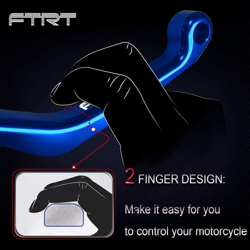 FTRT Pivot Dirt Bike Brake Clutch Levers for YZ125/YZ250/YZ426F/YZ450F 2001-2007, YZ250F 2001-2006 - Blue - Image 2