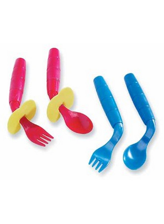 EasieEaters Curved Utensils - Left-handed Utensils without Shield