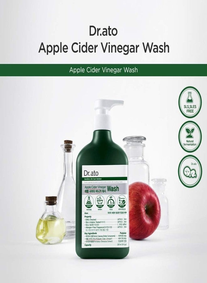Dr.ato Apple Cider Vinegar Body Wash for Sensitive Skin, Hypoallergenic, Paraben-Free, Allergen-Free, Skin Irritation Tested, Safe Ingredients (10.5 Fl Oz - Image 2