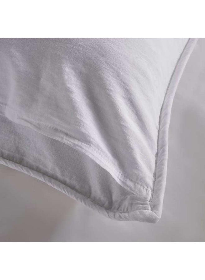 Pan Home Quilted Bedspread Set 3-Piece - White/Grey - Image 5
