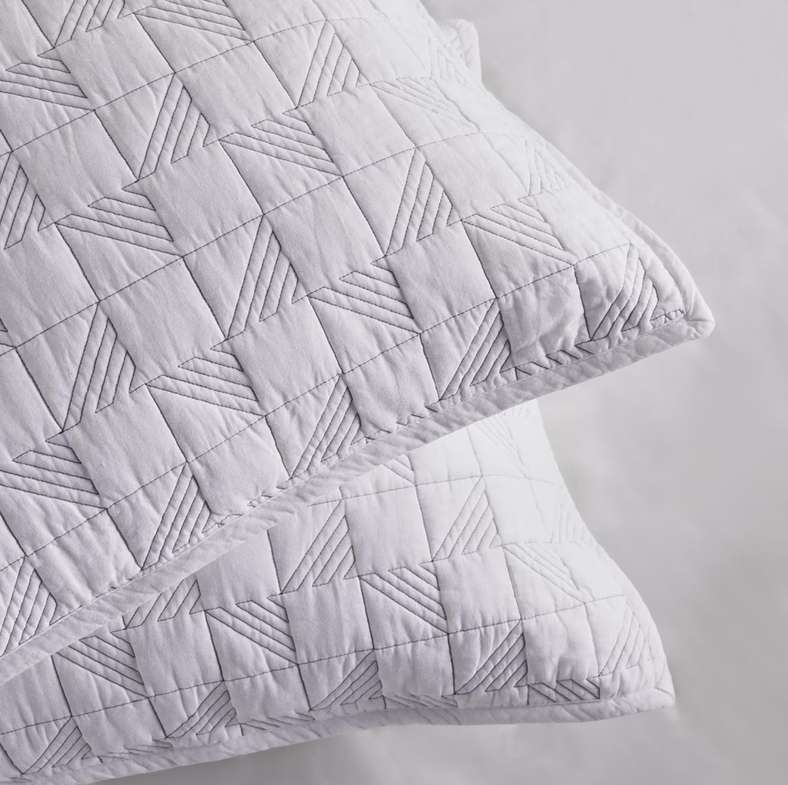 Pan Home Urban Studio Leo Quilted 3-Piece Bedspread Set 220x240cm - White/Grey - 121IHI9900322 - Image 4