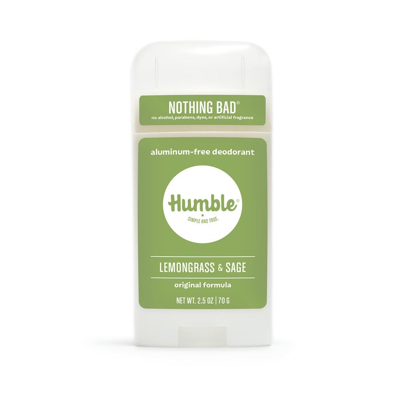 HUMBLE SIMPLE AND TRUE. HUMBLE BRANDS Original Formula Aluminum-free Deodorant. Long Lasting Odor Control with Baking Soda and Essential Oils, Lemongrass & Sage, Pack of 1 - Image 1
