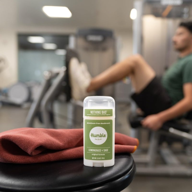 HUMBLE SIMPLE AND TRUE. HUMBLE BRANDS Original Formula Aluminum-free Deodorant. Long Lasting Odor Control with Baking Soda and Essential Oils, Lemongrass & Sage, Pack of 1 - Image 2