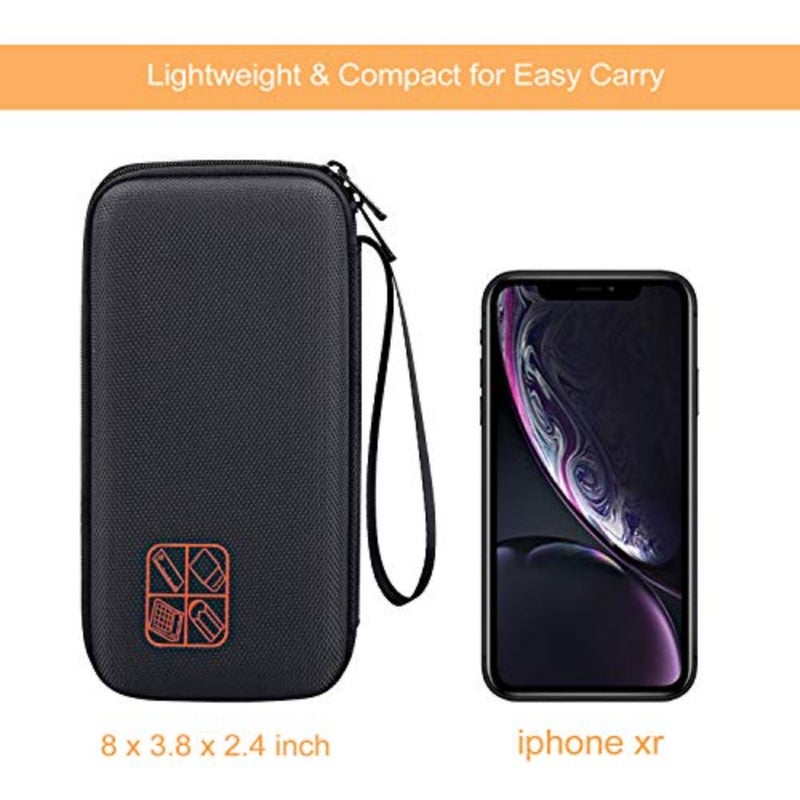 Graphing calculator carrying case for TI-84 Plus CE/TI-83 Plus CE/Casio fx-9750GII: hard-shell black EVA material, shockproof protection with extra zipped pocket for cables, manual, pencil, rulerideal for classroom and exam use - Image 5