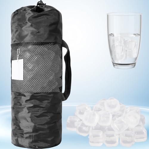 VOGVOG 380 Pack Reusable Ice Cube for Drinks - Refreezable Plastic Ice Cubes Without Diluting BPA Free, Washable Ice Cube for Whiskey Coffee Bars Party Ice Bath Camping (Transparent, Square-380Pack) - Image 1