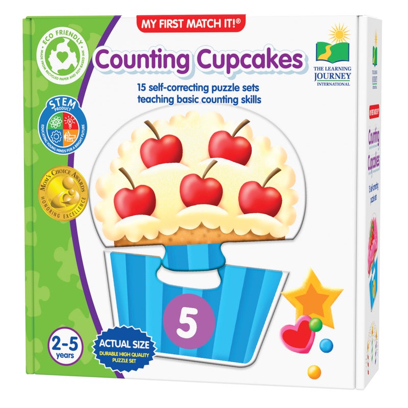 The Learning Journey My First Match It Counting Cupcakes 15 Piece SelfCorrecting Matching Puzzles First Learning Toys for Toddlers 25 Award Winning Toys - Image 4
