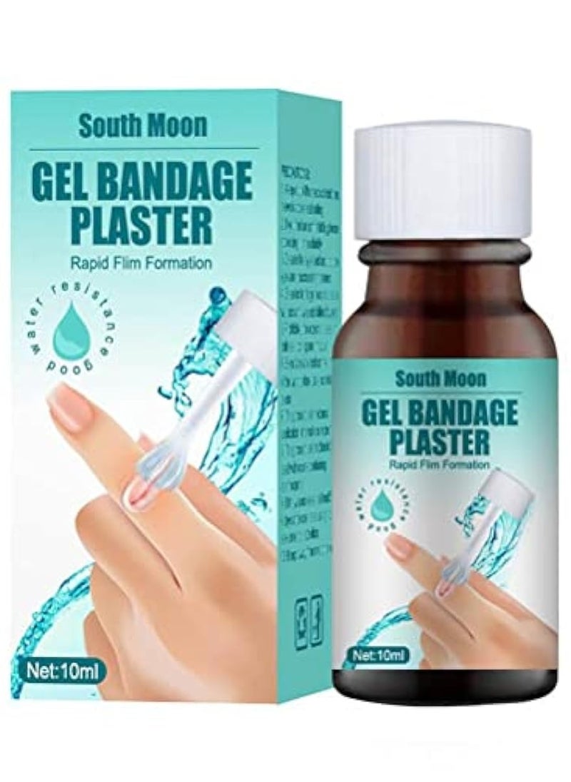 SOUTH MOON - Liquid Skin Bandage Liquid Skin Protectant Water Resistant Wound Healing Gel Wound Medical Bandage Gel Liquid Bandage with Brush for Fingers Hands Feet - Image 1