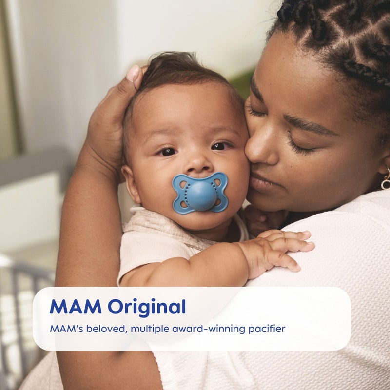 MAM Variety Pack Baby Pacifier, Includes 3 Types of Pacifiers, Nipple Shape Helps Promote Healthy Oral Development, 3 Pack, 0-6 Months, Girl - Image 3