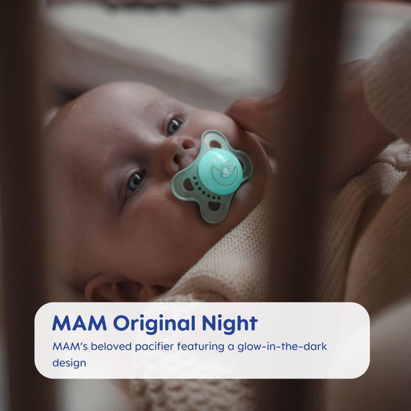 MAM Variety Pack Baby Pacifier, Includes 3 Types of Pacifiers, Nipple Shape Helps Promote Healthy Oral Development, 3 Pack, 0-6 Months, Girl - Image 5