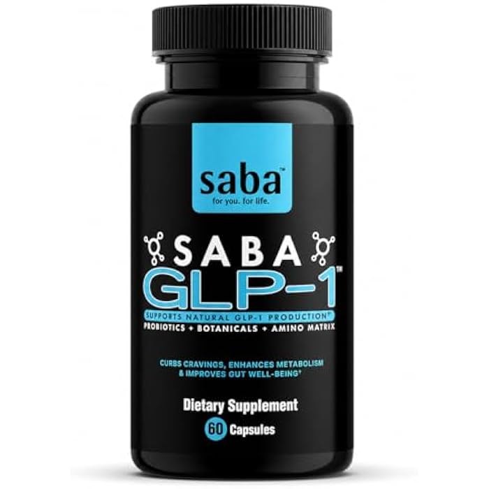 Saba Kombucha Saba GLP-1™ Support Supplement – Natural Appetite Control & Cravings Support with Akkermansia Probiotic + Berberine Synbiotic | Gut Health & Metabolism Support | Non-Stimulant | 30 Serving - Image 1