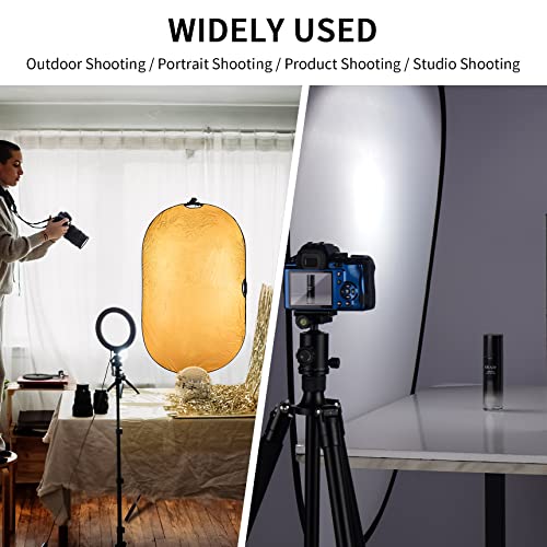 Selens 24x36inch/60x90cm Light Reflector Stand Kit 5-in-1 Collapsible Multi-Disc with Light Photography Stand & Reflector Holder Clamp for Photo Video Studio Outdoor Lighting - Image 2