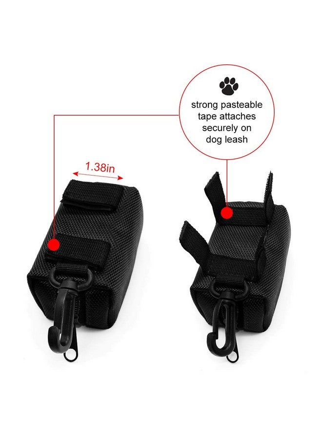 مجموعة من 3 أكياس لتوزيع فضلات الحيوانات الأليفة من سلوسن مع حامل لفضلات الكلاب بسحاب محمول مع خطاف للمقود، ملحق رائع للمشي والجري مع الكلب (وردي أخضر أسود) - Image 4