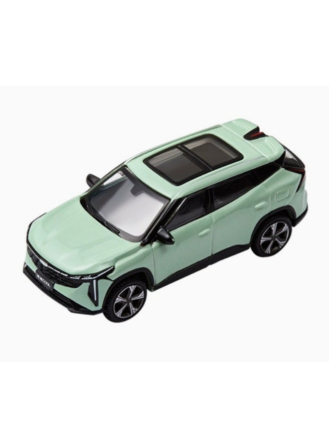 Genuine 1/64 High Simulation Model Pocket Alloy Car Children's Toy Car Collection Desktop Model Ornaments-Color:(hydrogen Green) 1:64 Geely Boyue Cool Premium Car  - Image 1