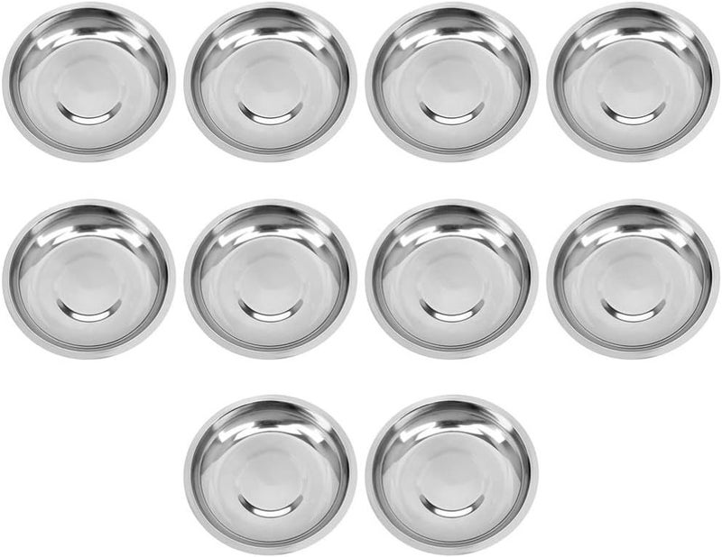 DOITOOL أطباق مقبلات صغيرة دائرية من الفولاذ المقاوم للصدأ 10 قطع من DOITOOL - Image 1