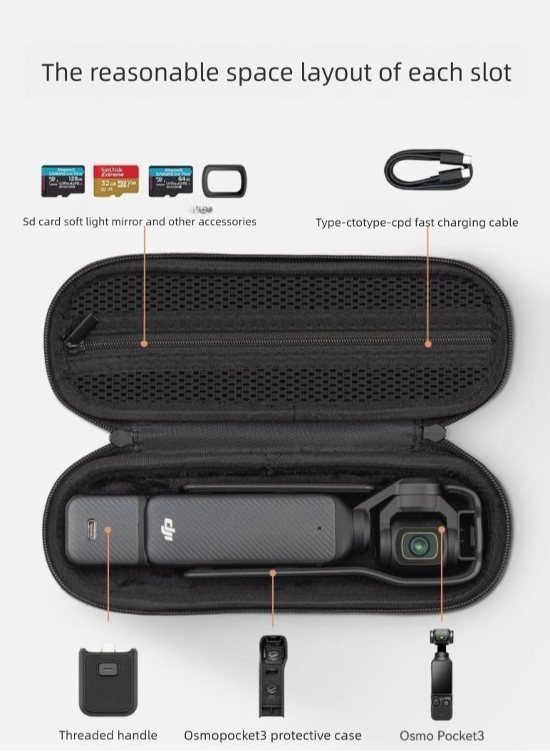 Suitable for pkt3 storage bag pocket gimbal camera 3 full set storage box anti-fall and pressure-resistant hard shell - Image 3