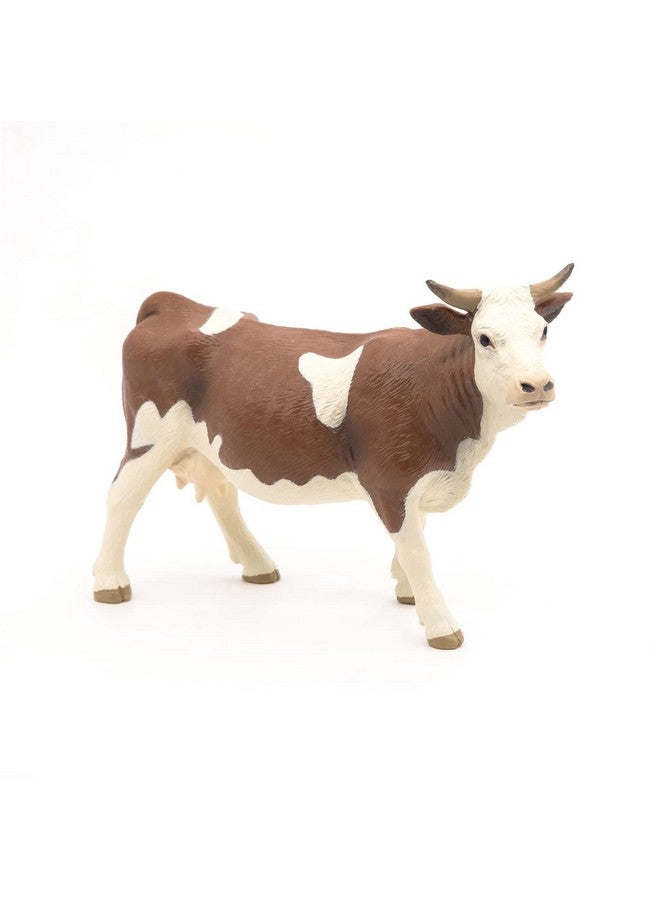 Papo بابو - بقرة سيمينتال - تمثال واقعي - للأعمار 3+ - مجموعة المزرعة - مطلية يدويًا - مفصلة للغاية - متينة وتعليمية - فكرة هدية - قابلة للجمع - تمثال حيوانات المزرعة - Image 5