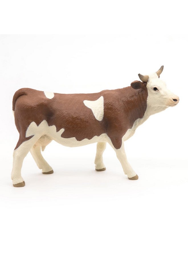 Papo بابو - بقرة سيمينتال - تمثال واقعي - للأعمار 3+ - مجموعة المزرعة - مطلية يدويًا - مفصلة للغاية - متينة وتعليمية - فكرة هدية - قابلة للجمع - تمثال حيوانات المزرعة - Image 4