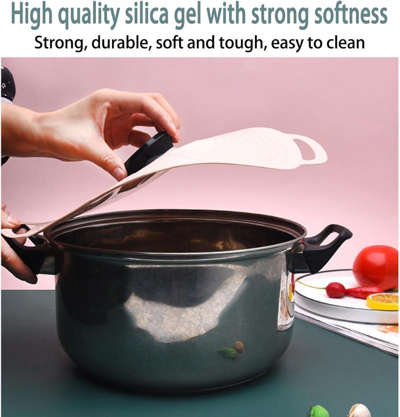 klarako Silicone Lids Food Covers, 3PCS Containers Seal Preservation Lids, Reusable Silicone Lids Food and Bowl Covers, Silicone Suction Lids Seal Lid Heat Resistant Microwave Dishwasher Safe (Gray L) - Image 5