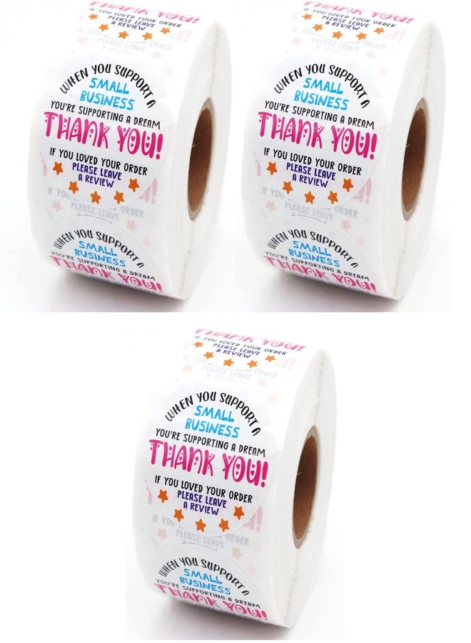 STORE 2508 Store2508 1500 Pcs Small Business Stickers, Thank You Stickers, 1.5 Inch Diameter - Image 1