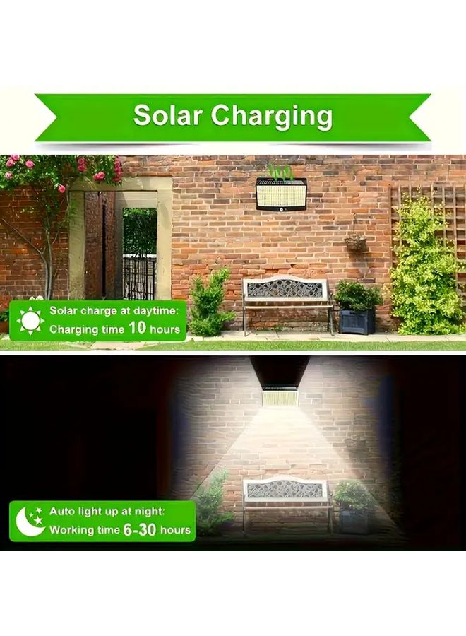 2PCS 468LED Solar Motion Sensor Light 3 Modes Weatherproof Security Garden Fence Lighting - Image 4
