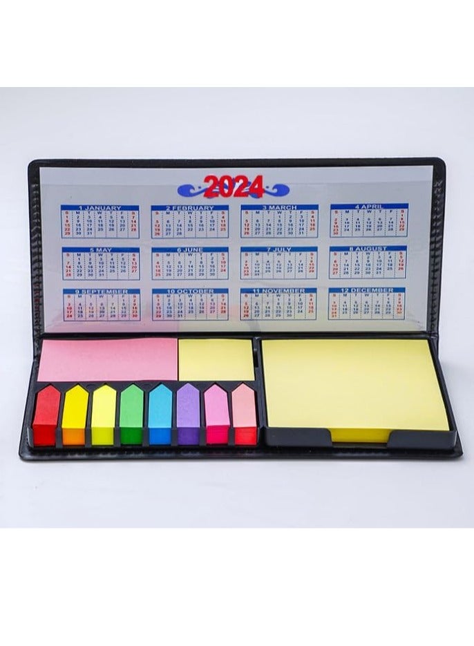 Rightsure Page Marker Labels Arrow Marker Labels, Fluorescent Annotation Labels Colorful Page Marker Labels Sticky Notes Writable File Labels Markers with PU Box, 10 Colors  - Image 1