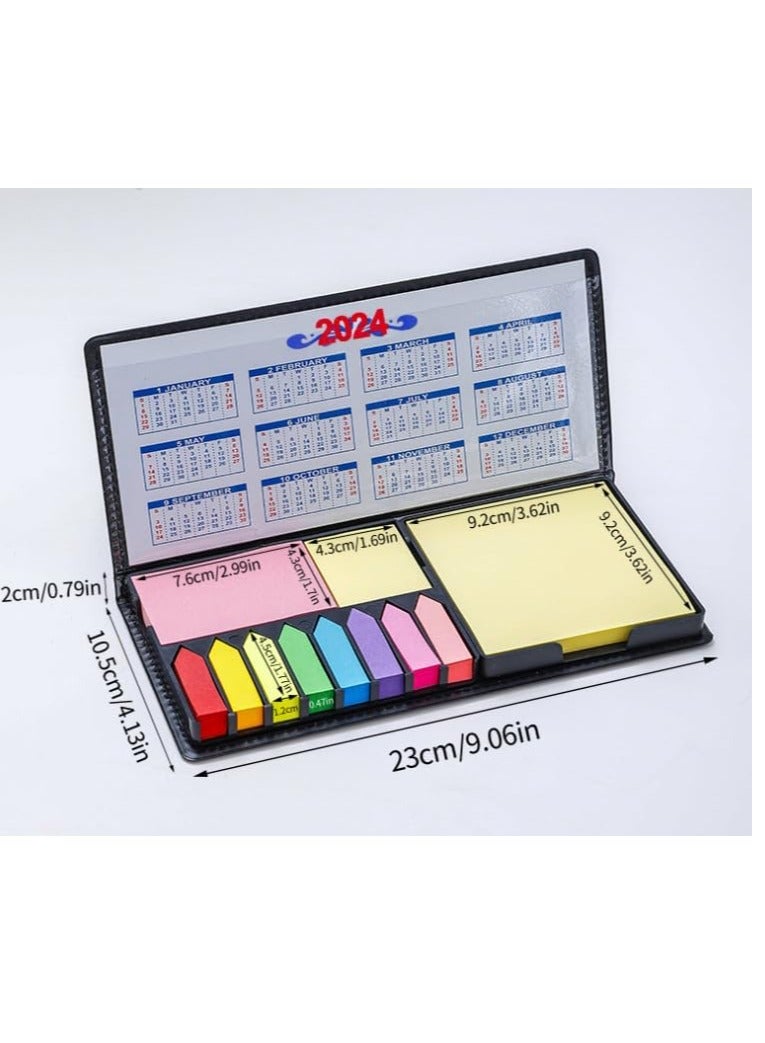 Rightsure Page Marker Labels Arrow Marker Labels, Fluorescent Annotation Labels Colorful Page Marker Labels Sticky Notes Writable File Labels Markers with PU Box, 10 Colors  - Image 2