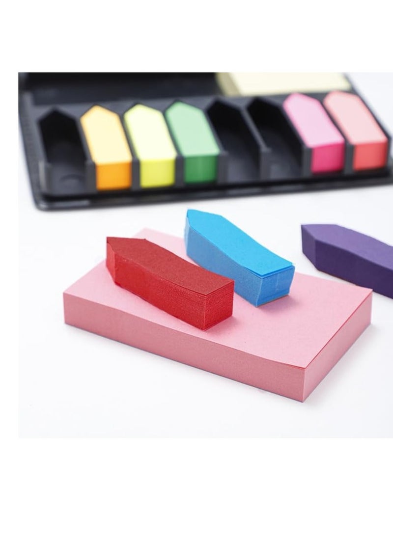 Rightsure Page Marker Labels Arrow Marker Labels, Fluorescent Annotation Labels Colorful Page Marker Labels Sticky Notes Writable File Labels Markers with PU Box, 10 Colors  - Image 5