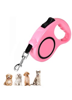 Retractable Dog Leash, Pet Walking Leash with Anti-Slip Handle, Strong Nylon Tape, Tangle-Free,One-Handed One Button Lock & Release, Suitable for Small/Medium Dog Or Cat