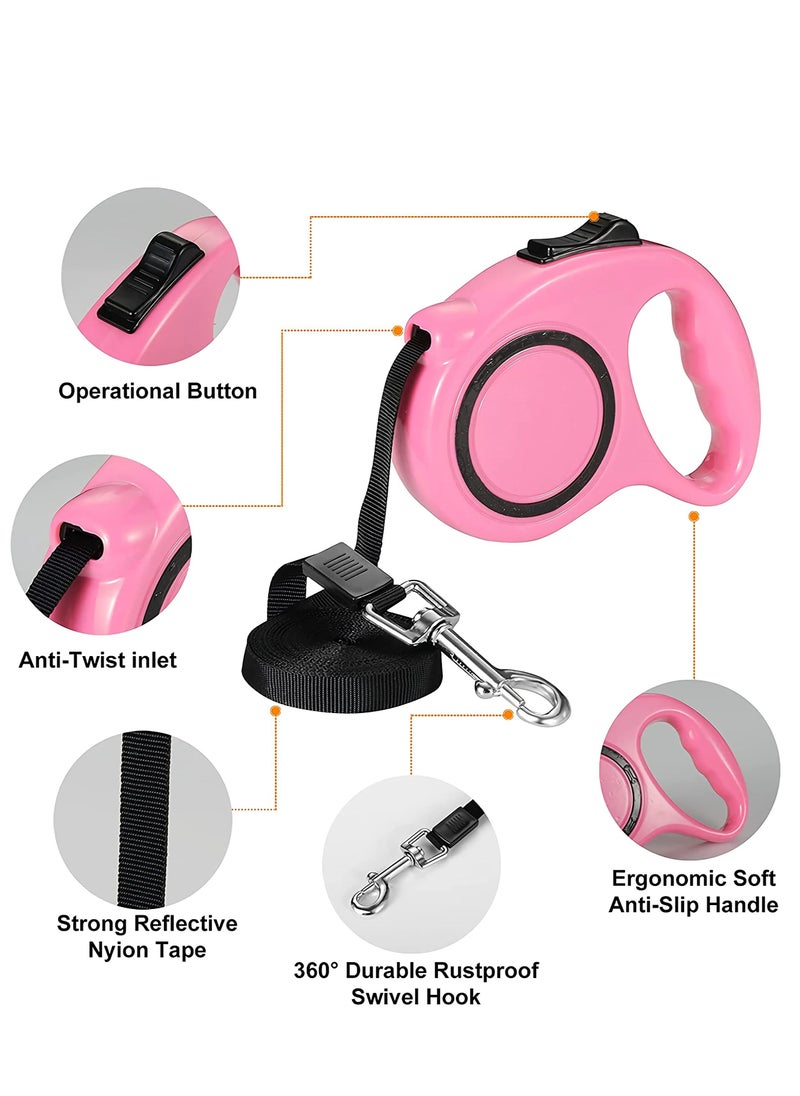 KASTWAVE - Retractable Dog Leash, Pet Walking Leash with Anti-Slip Handle, Strong Nylon Tape, Tangle-Free,One-Handed One Button Lock & Release, Suitable for Small/Medium Dog Or Cat - Image 1