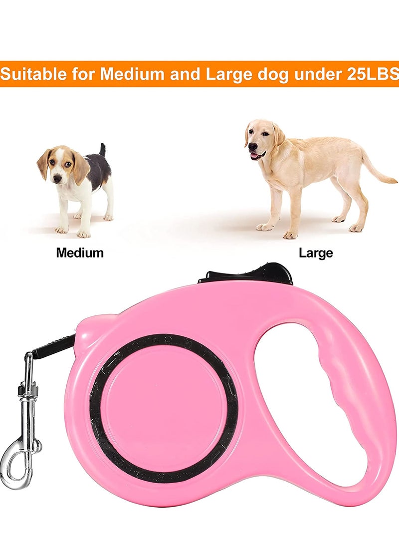 KASTWAVE - Retractable Dog Leash, Pet Walking Leash with Anti-Slip Handle, Strong Nylon Tape, Tangle-Free,One-Handed One Button Lock & Release, Suitable for Small/Medium Dog Or Cat - Image 1