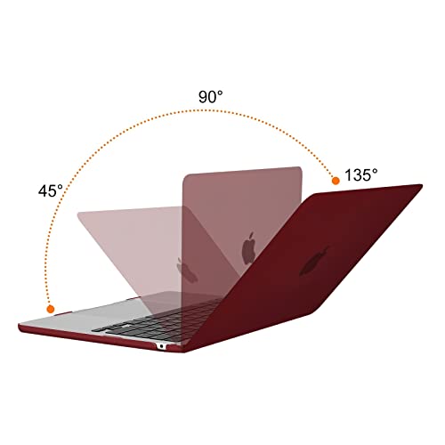 MOSISO Compatible with MacBook Air 13 inch Case 2025 2024 2023 2022 M4 A3240 M3 A3113 M2 A2681, Plastic Hard Shell&Keyboard Cover&Screen Film&Type C for MacBook Air 13.6 inch Case, Burgundy - Image 4