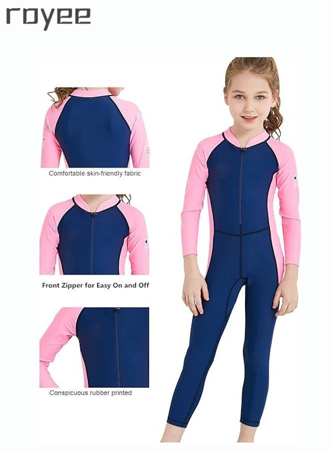 Royee Summer New Children's long sleeved one-piece swimsuit, Outdoor Quick Drying Sun Protection Swimsuit, Small and Medium-sized Children's Jellyfish Suit, Suitable for Boys and Girls Aged 3-12 - Image 4