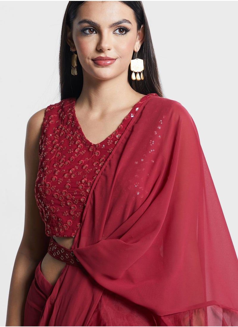 indya - Ruffled Pre Stitched Saree - Image 1