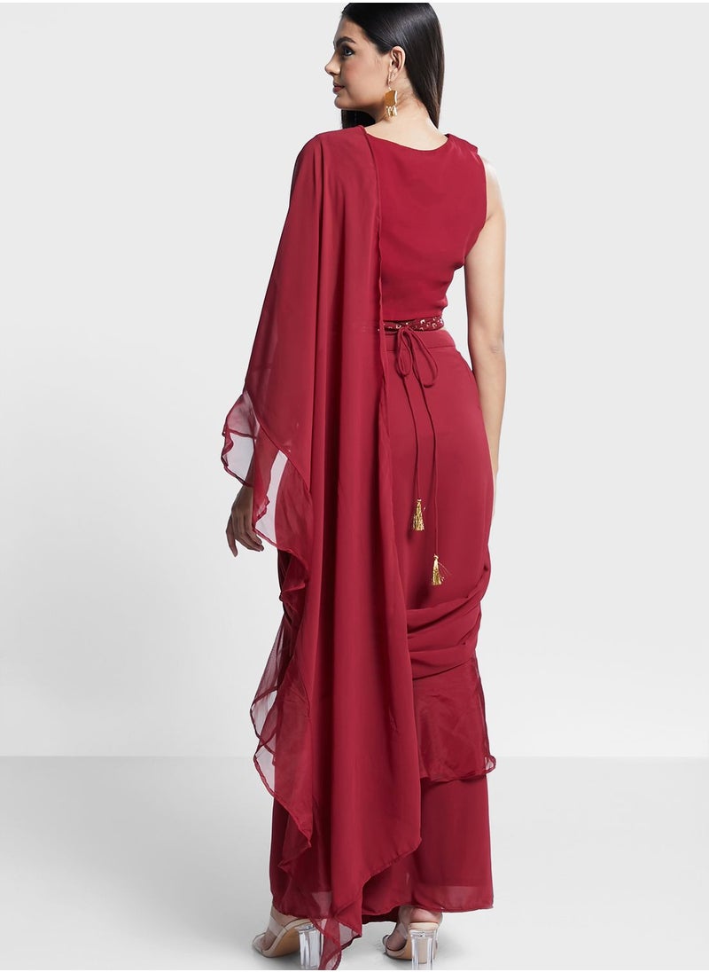 indya - Ruffled Pre Stitched Saree - Image 1
