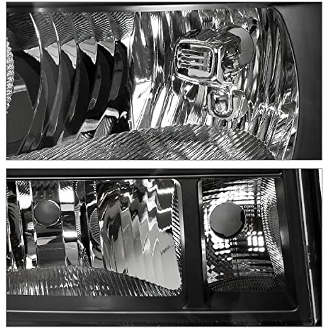 M-AUTO 2Pc Oe Style Headlights Headlamps Assembly Compatible With 0713 Gmc Sierra 1500 0714 Sierra 2500 3500 Black Housing Clear Corner Headlamps - Image 5