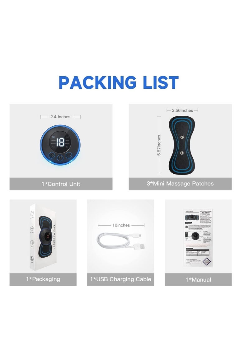 ELTRAZONE Body Massager Wireless Portable Neck Massager with 8 Modes and 19 Strength Levels Rechargeable Pain Relief EMS Massage Machine for Shoulder,Arms,Legs,Back Pain for Men and Women  - Image 5