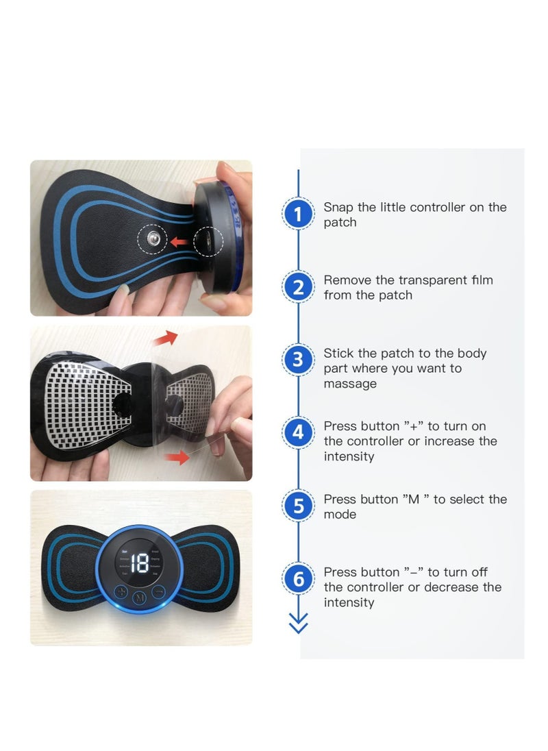 ELTRAZONE Body Massager Wireless Portable Neck Massager with 8 Modes and 19 Strength Levels Rechargeable Pain Relief EMS Massage Machine for Shoulder,Arms,Legs,Back Pain for Men and Women  - Image 4