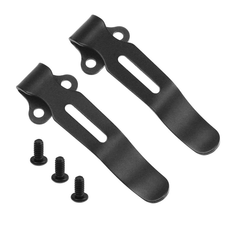 A.I.FORCE 2Pcs Deep Carry Pocket Clips Black Titanium Pocket Clip for Benchmade 535 2Packs Black