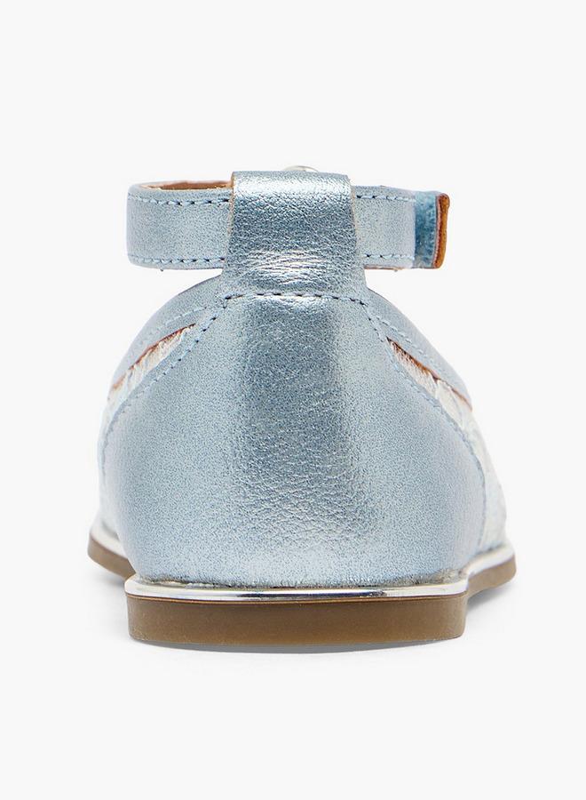 Barefeet Girls Floral Lace Ballerina Shoes - Image 5