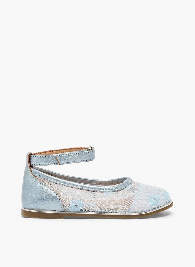 Barefeet Girls Floral Lace Ballerina Shoes
