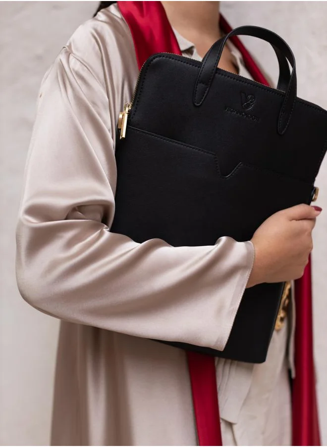 فيجانولوجي Jupiter Laptop Bag 13" in Black Made From 15 Recycled Bottles