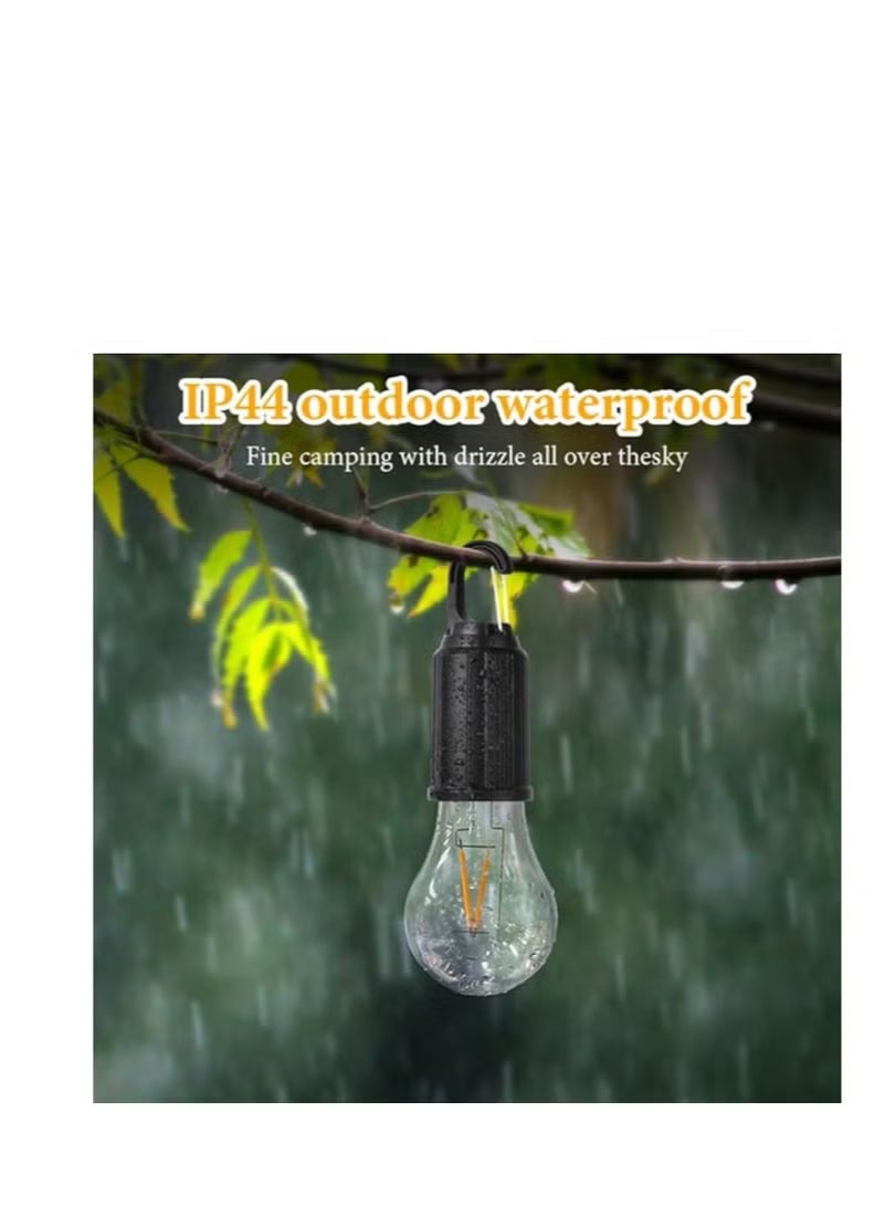 Camping Lamp, LED Portable Tent Lamp, 3 Brightness Levels, Dimmable, Rechargeable Searchlight with Hook, Waterproof Emergency Light for Power Outage, Hiking, Emergency etc. [Pack of 1] - Image 2