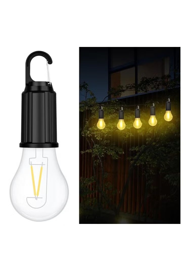 Camping Lamp, LED Portable Tent Lamp, 3 Brightness Levels, Dimmable, Rechargeable Searchlight with Hook, Waterproof Emergency Light for Power Outage, Hiking, Emergency etc. [Pack of 1] - Image 1