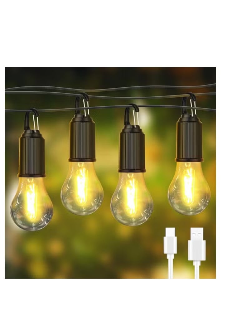 Camping Lamp, LED Portable Tent Lamp, 3 Brightness Levels, Dimmable, Rechargeable Searchlight with Hook, Waterproof Emergency Light for Power Outage, Hiking, Emergency etc. [Pack of 1] - Image 5
