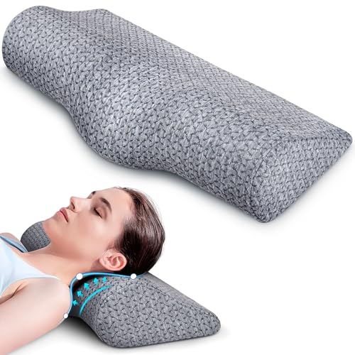 Demelon Cervical Neck Pillows for Pain Relief Sleeping, High-Density Memory Foam Pillow Neck for Bolster Support and Shoulder Relaxer, Decompression Devices Orthopedic Roll Pillow for Bed Office - Image 1