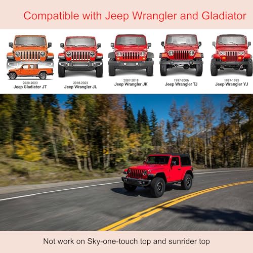 Endollars Roll Bar Grab Handles Paracord Hand Grips Accessories for Jeep Wrangler JL JK TJ YJ Gladiator 4XE Rubicon Sahara Unlimited Black 4 Pack - Image 3