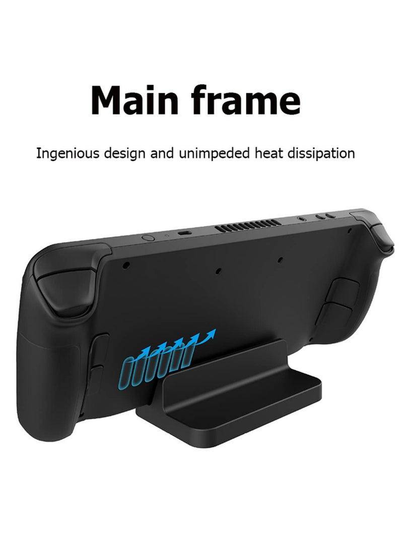 Non-Slip Switch Game Console Holder Dock Stand for Steam Deck Mobile Phone NS Series with Custom Mesh Silicone Pad Shockproof Design Heat Dissipation Solid Charging Cable Connector  - Image 3
