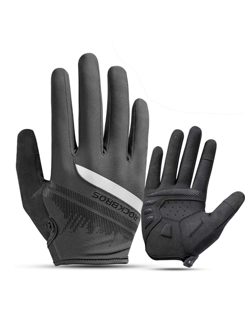 SYOSI Professional Full Finger Cycling Gloves, Breathable MTB Gloves for Men Women, Breathable Anti-Slip Sport Gloves SBR Padded Shockproof  for Mountain Road Bike for Outdoor Sports - Image 1