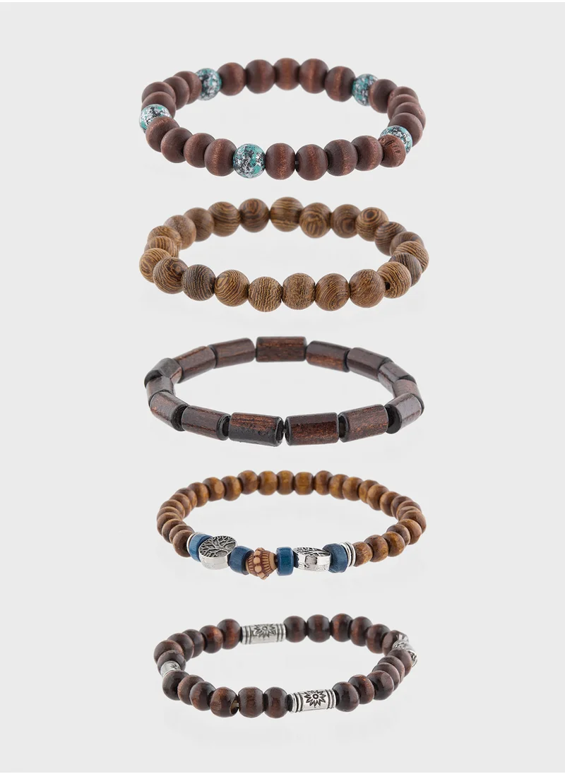 سفنتي فايف 5 Pack Beaded Bracelet Set